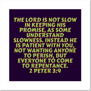Bible Verse 2 Peter 3:9 Posters and Art